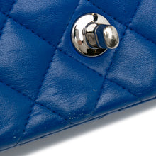 Chanel | Pre-Owned Mini Rectangular Classic Lambskin Single Flap | Blue