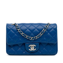Chanel | Pre-Owned Mini Rectangular Classic Lambskin Single Flap | Blue
