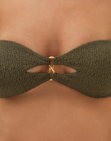Firenze Solaro Bandeau Top - Evergreen XS