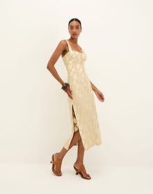 Coen Midi Dress - Embroidered Glitz XS