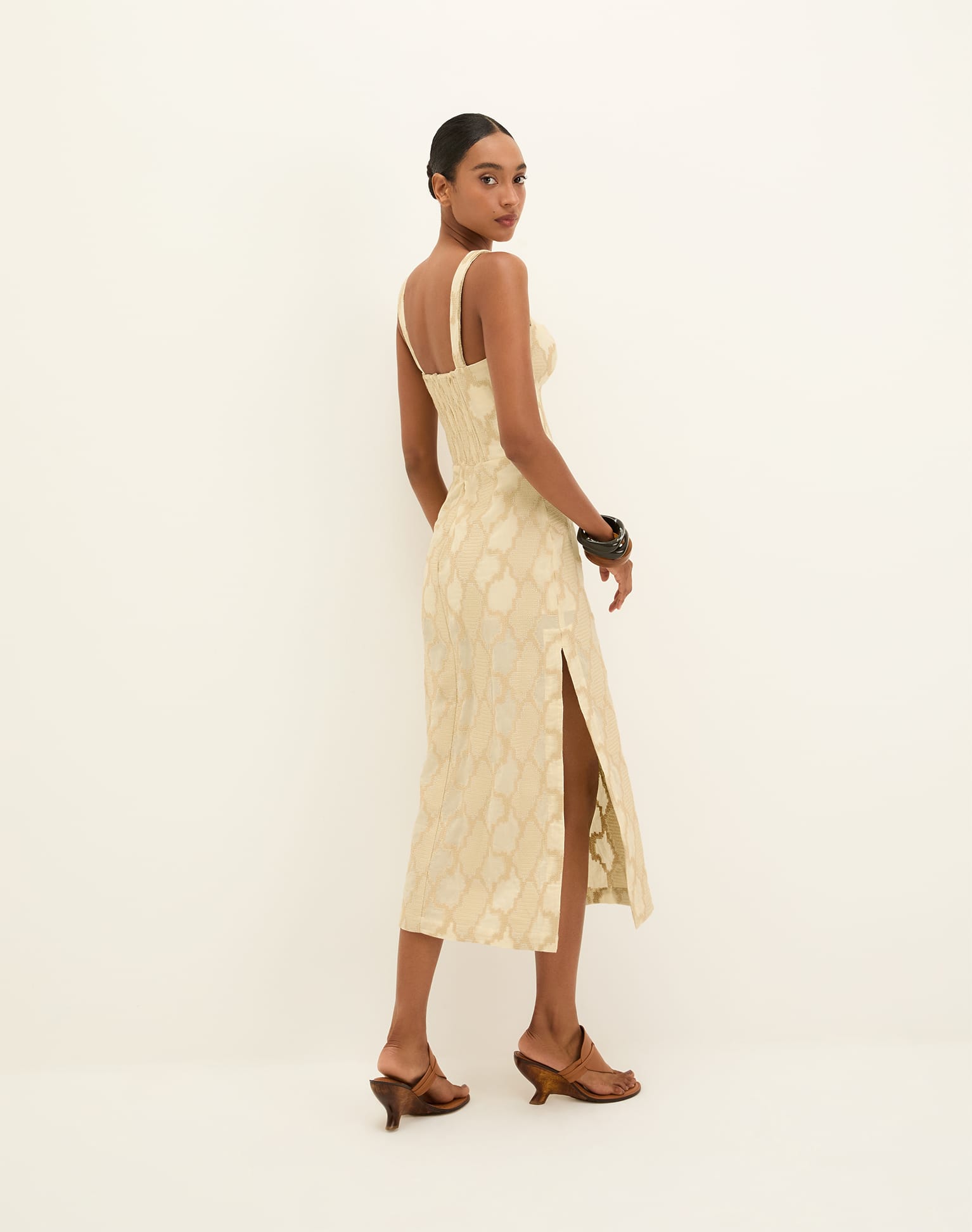 Coen Midi Dress - Embroidered Glitz XS