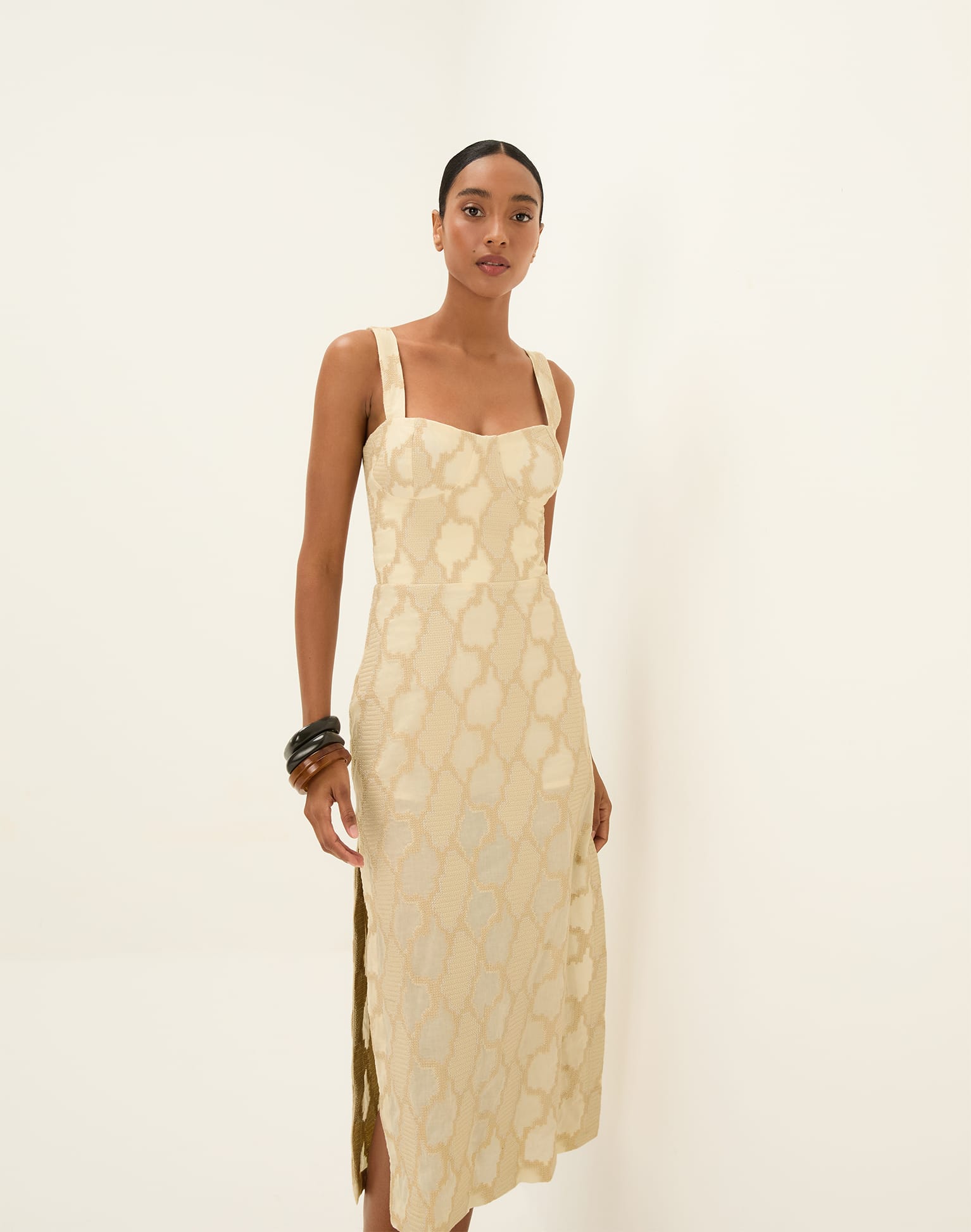 Coen Midi Dress - Embroidered Glitz XS