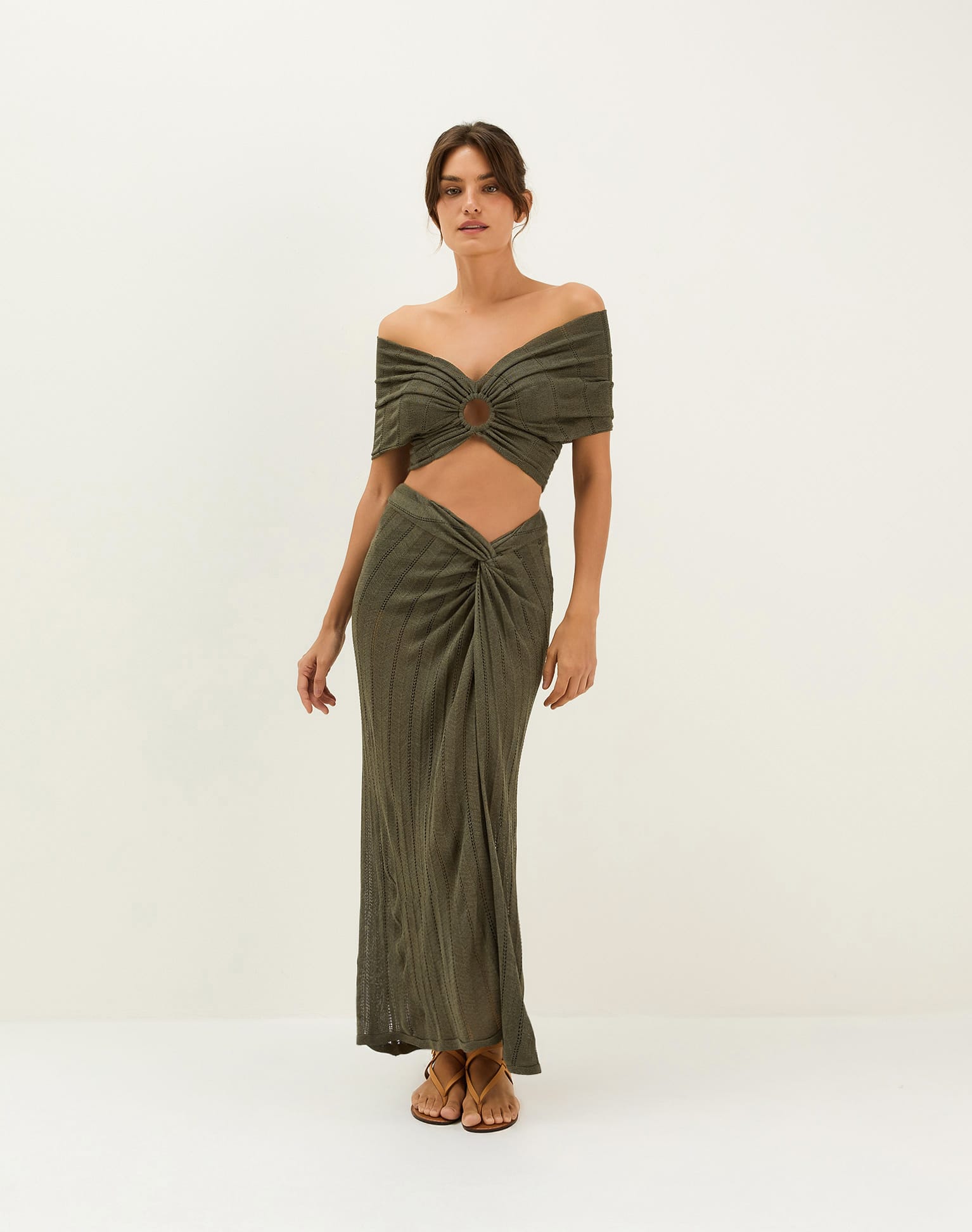 Knit Solaro Blouse - Evergreen XS