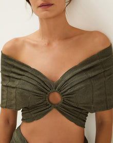 Knit Solaro Blouse - Evergreen XS