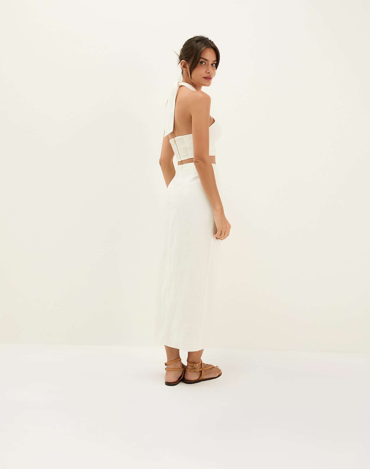 Luna Midi Skirt - Off White XS