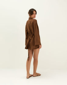 Luna Short Kimono - Brown XS