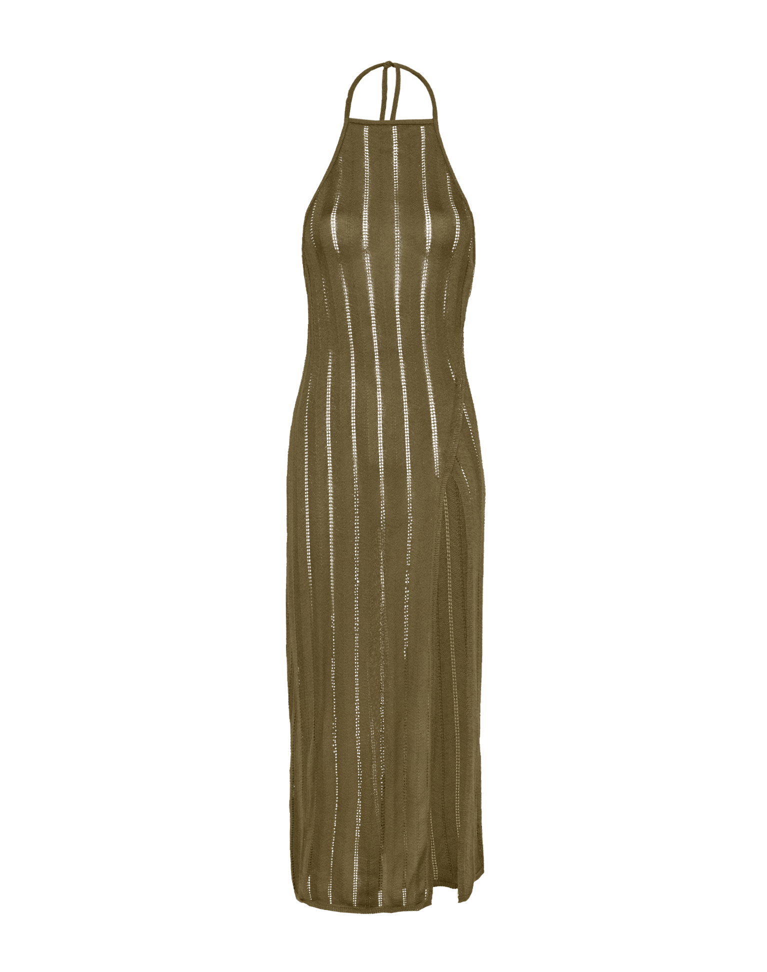 Knit Vis Long Cover Up | Evergreen