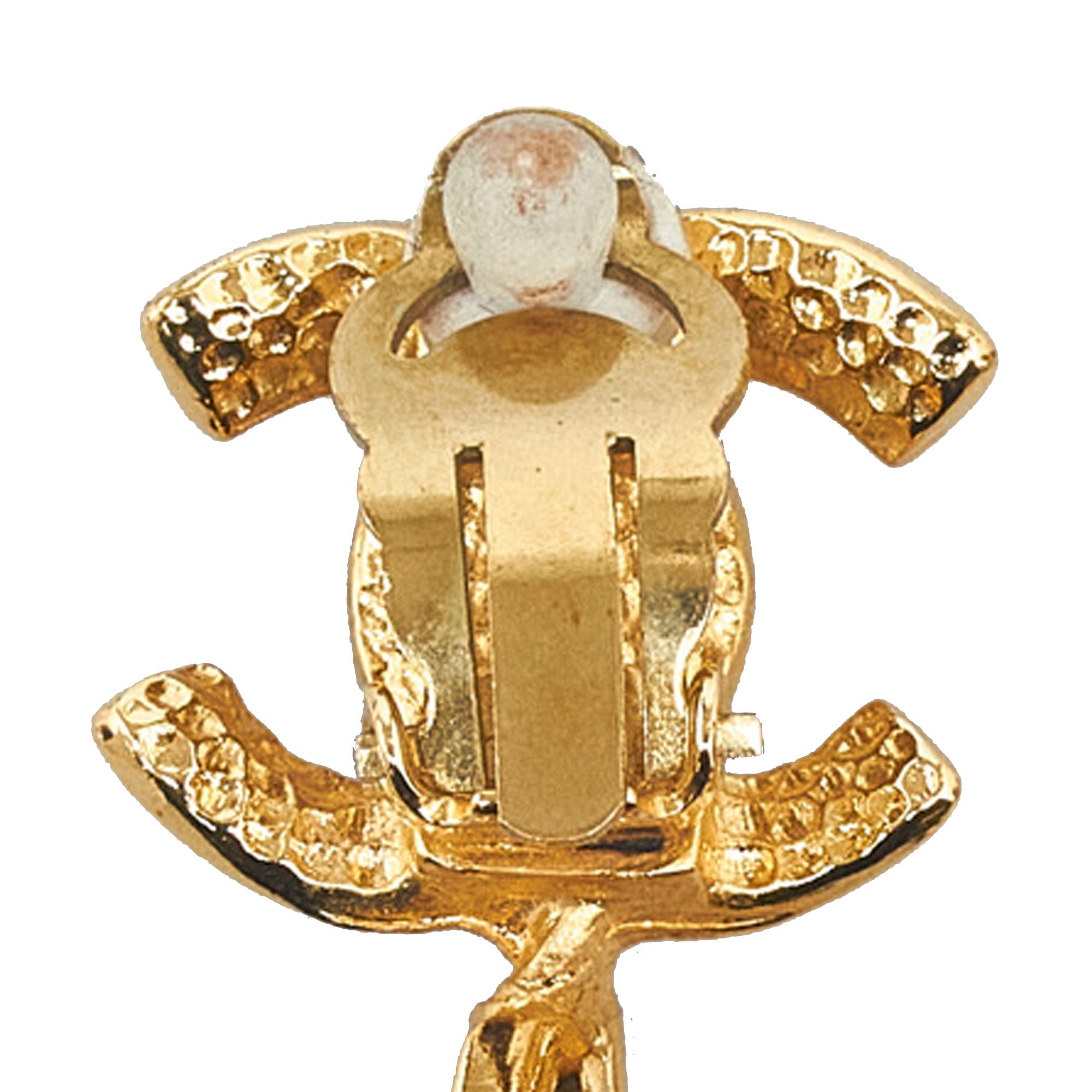 Chanel | Pre-Owned CC Drop Earrings | Gold