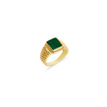 The Malachite Valine Ring | 18KT Gold Vermeil