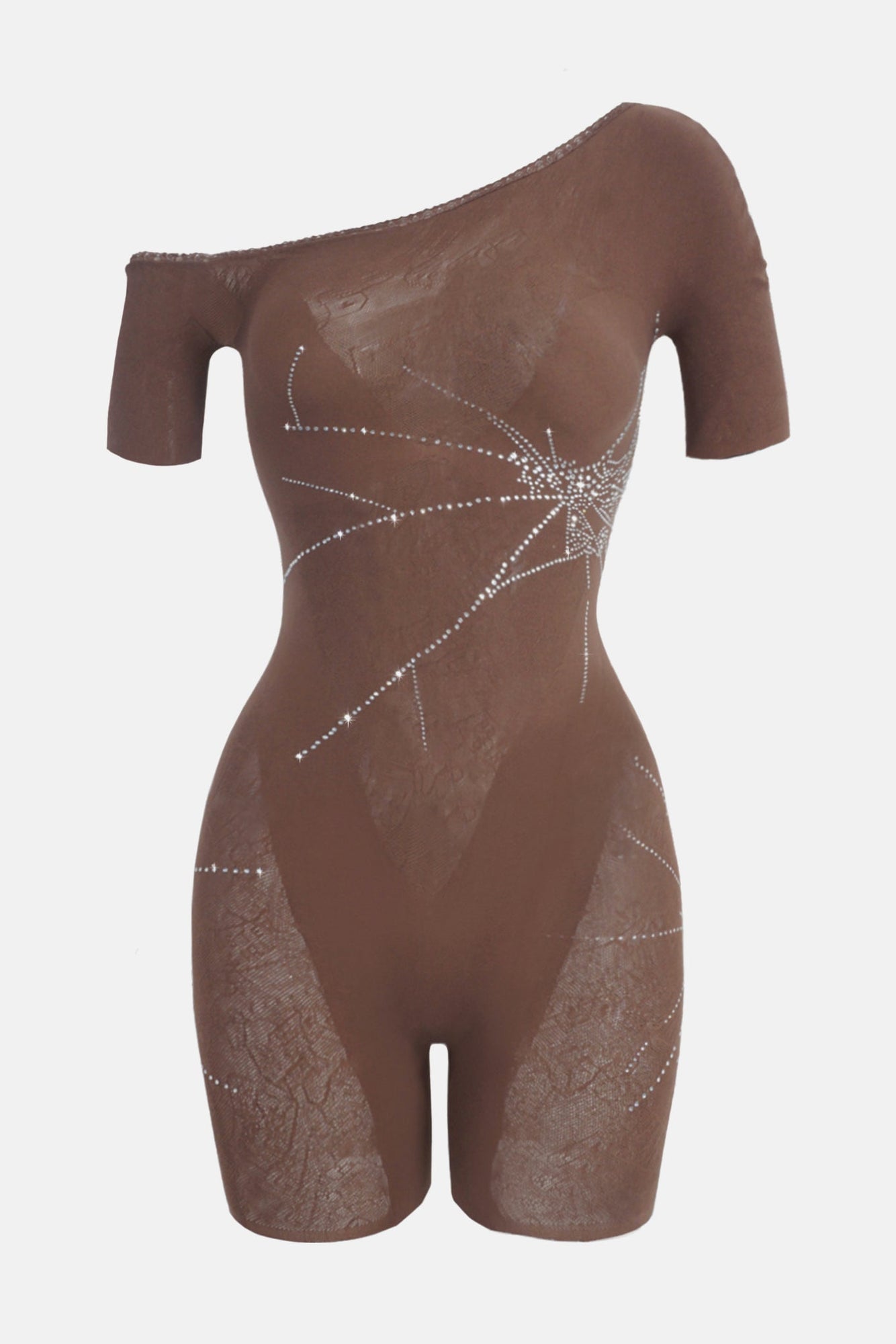 Womens | Vandervoort Playsuit | Rhinestone in Old Money Brown