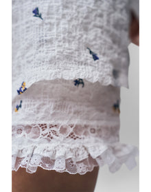 Vannetta Short | Embroidered White