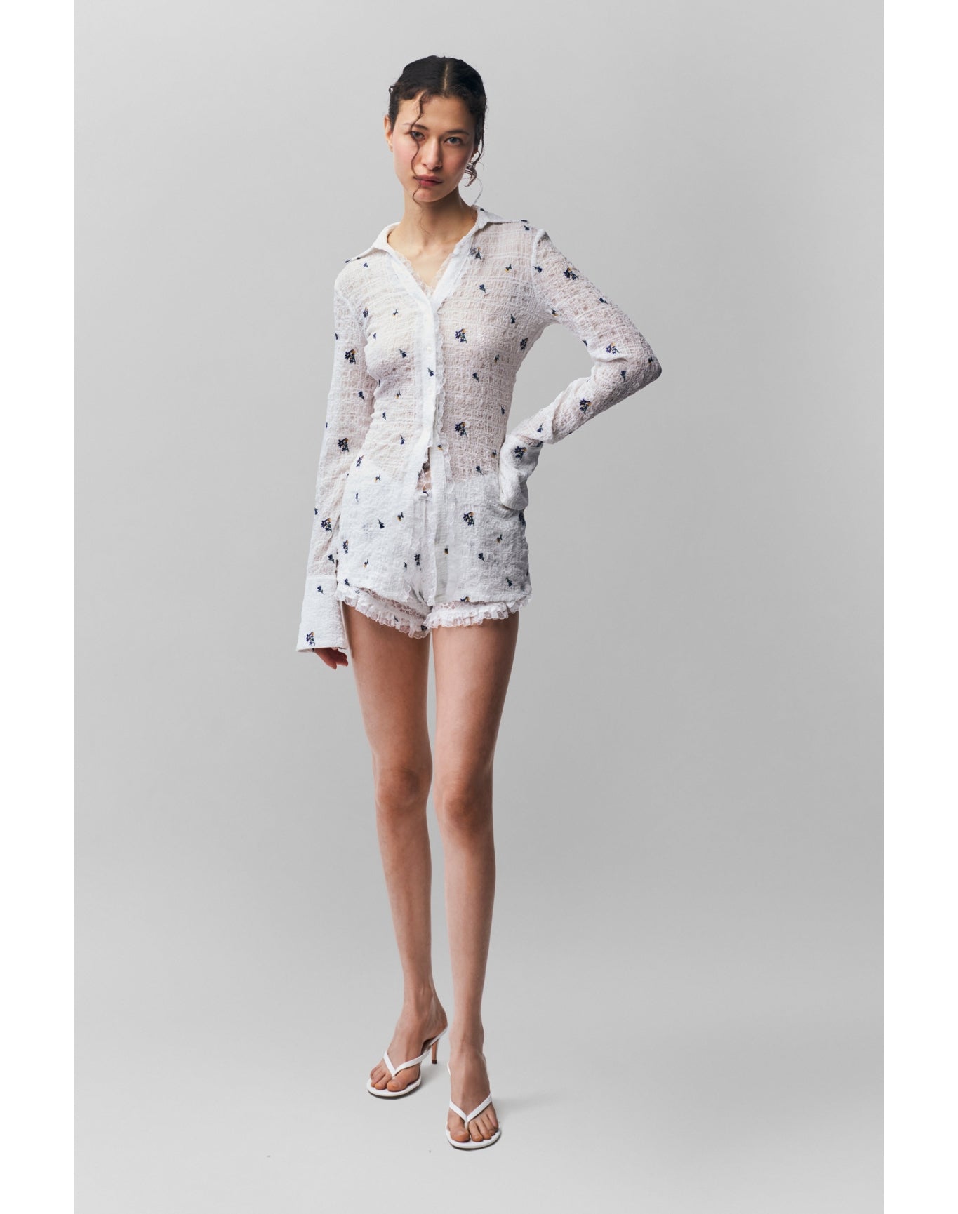 Vannetta Short | Embroidered White