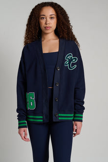 Soul by SoulCycle | Varsity Cardigan | Navy