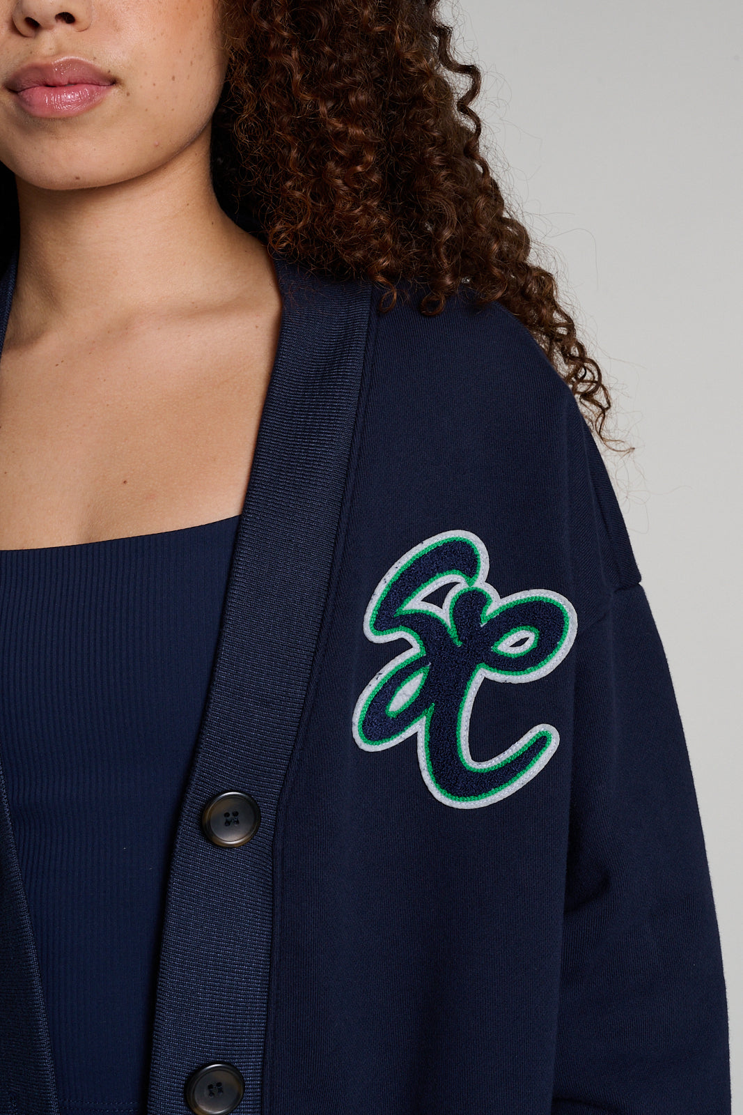 Soul by SoulCycle | Varsity Cardigan | Navy