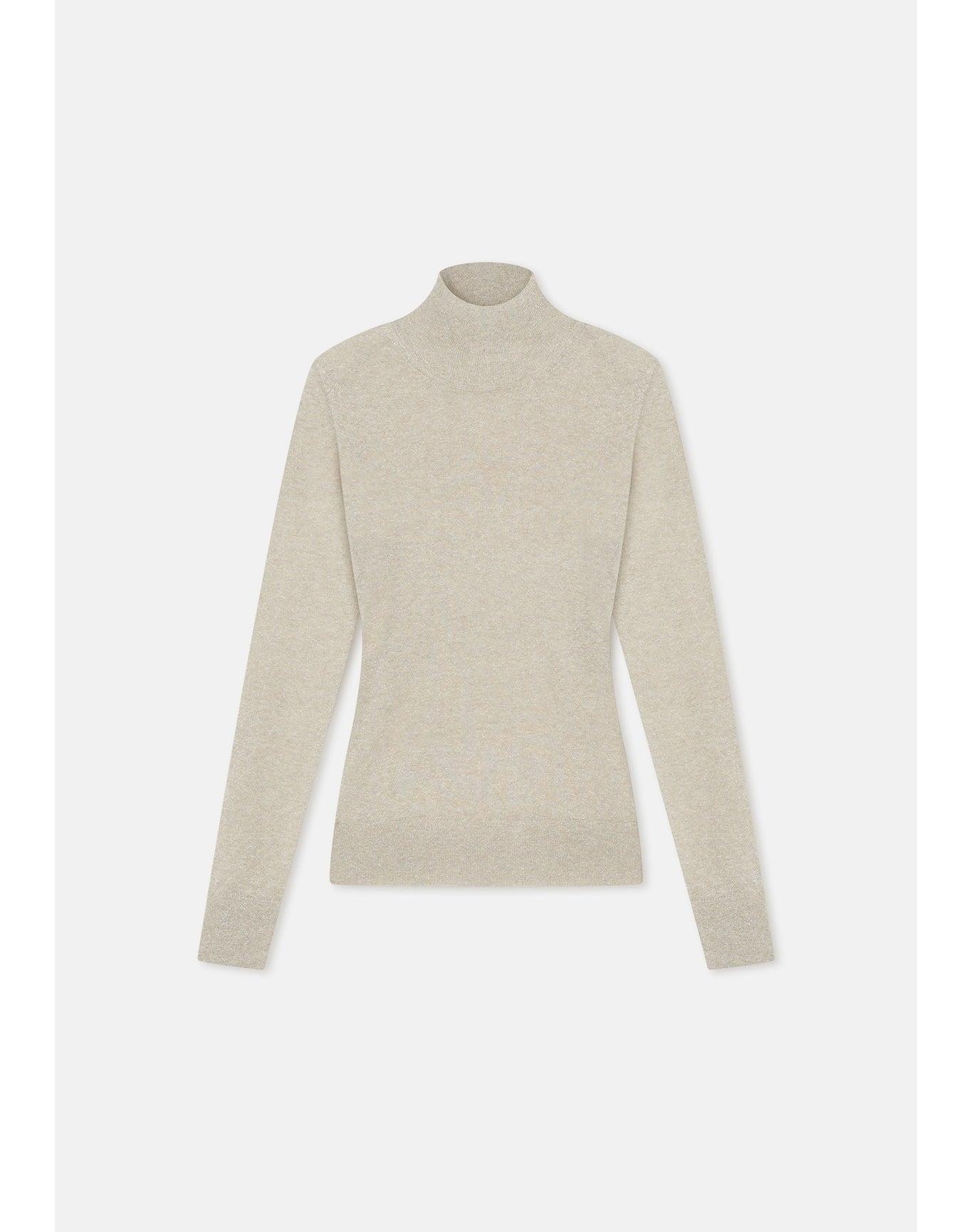 Vaslav | Sparkly Ribbed Turtleneck | Ivory