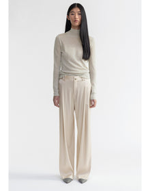 Vaslav | Sparkly Ribbed Turtleneck | Ivory