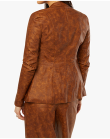 Vegan Leather Moto Jacket | Brown