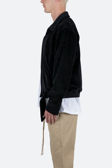 Velour Pilot Jacket | Black