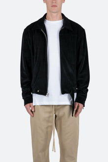 Velour Pilot Jacket | Black