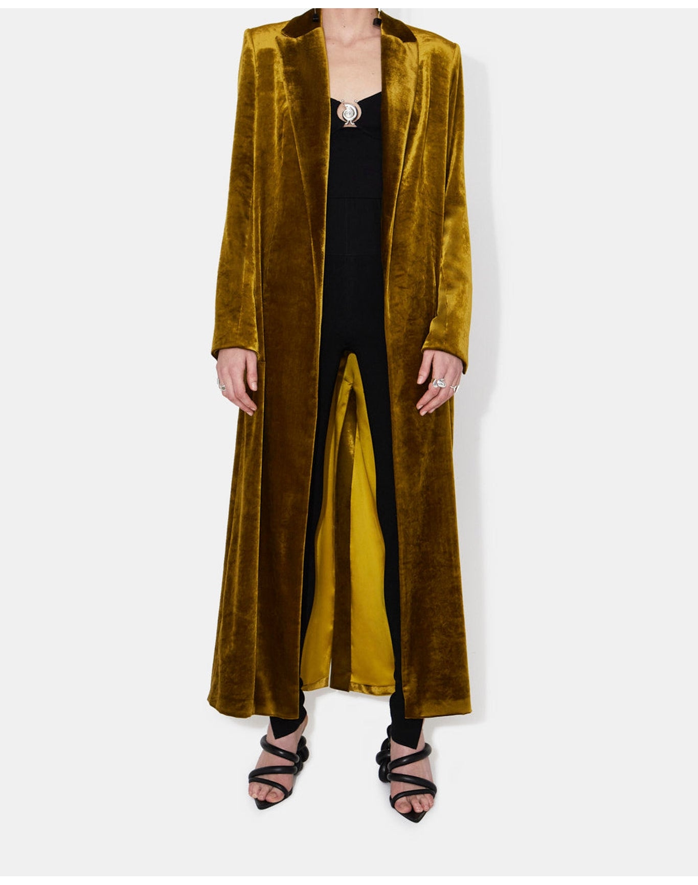 Velvet Coat | Mustard