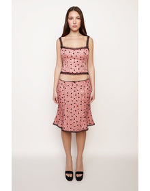 Velvet Floral Lace Top | Mauve