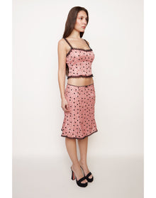 Velvet Floral Lace Top | Mauve