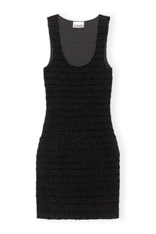 Velvet Smock Mini Dress | Black