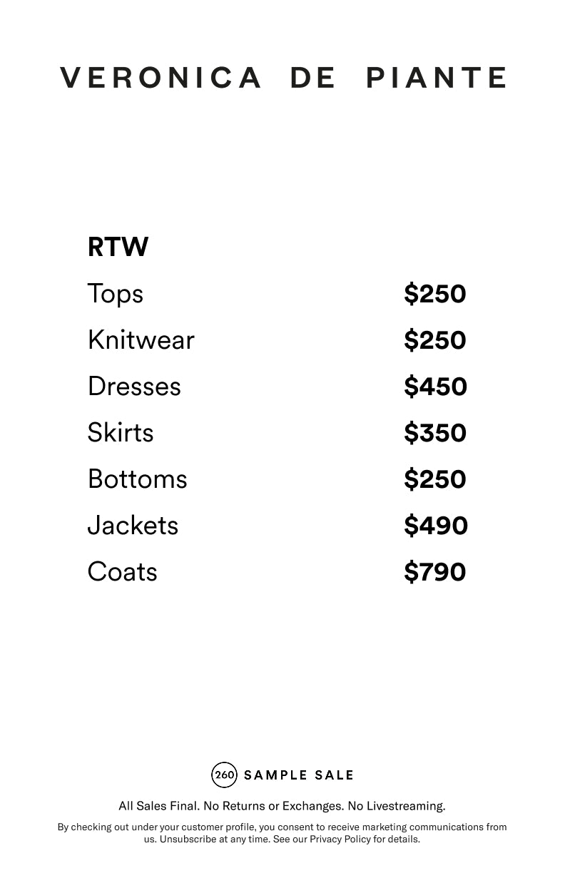 Price table