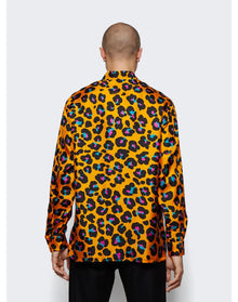 Versace | Men | Leopard Print Shirt | Orange