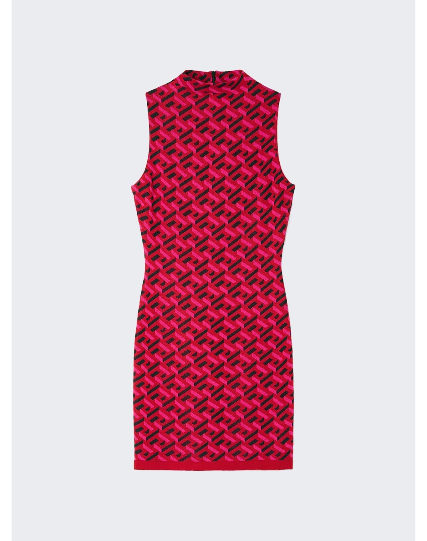 Versace | Women | La Greca Jacquard Mini Dress | Parade Red