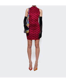 Versace | Women | La Greca Jacquard Mini Dress | Parade Red