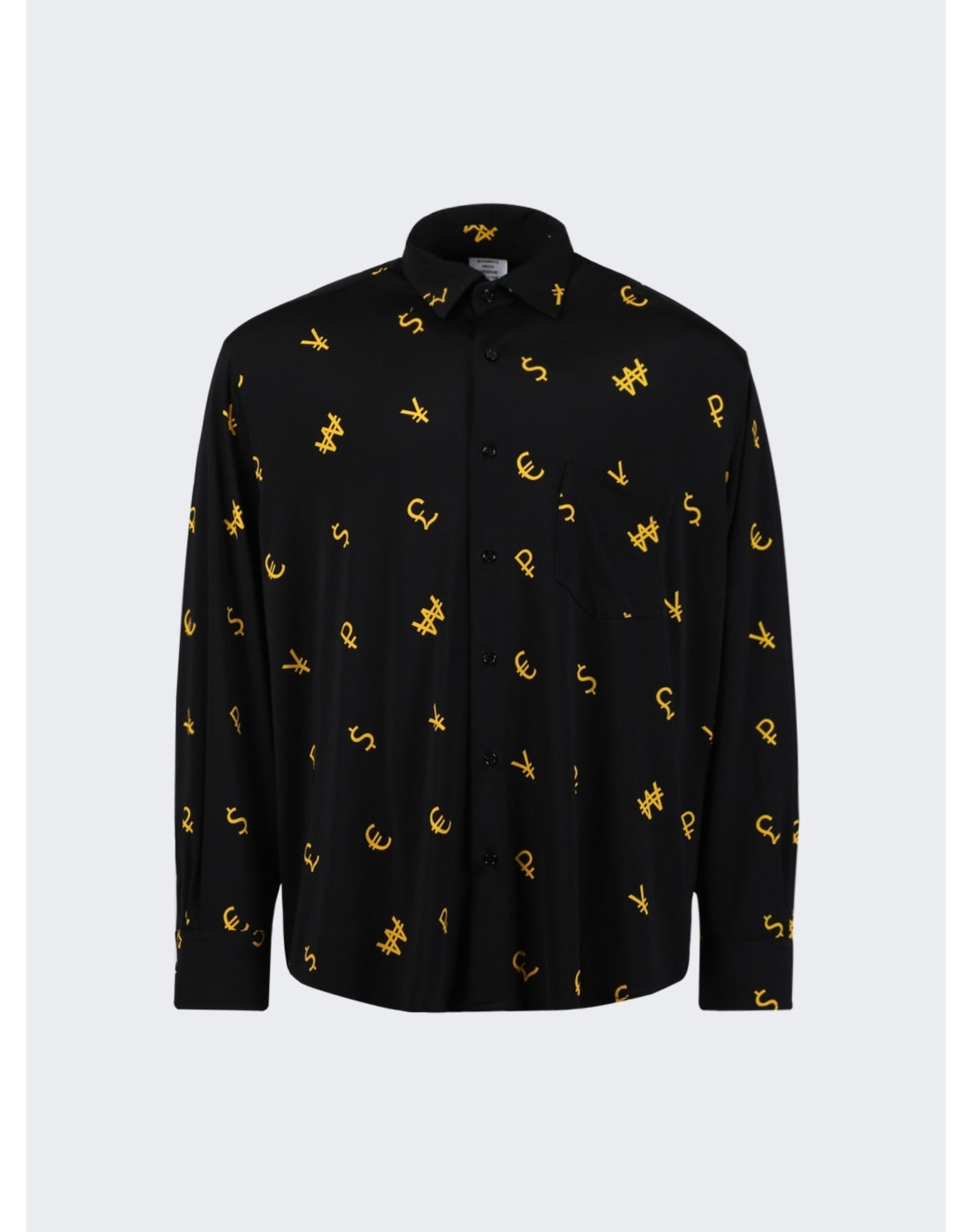 Vetements | Men | Currency Fluid Jersey Shirt | Black