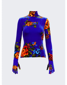 Vetements | Women | Velvet Styling Top With Gloves | Floral