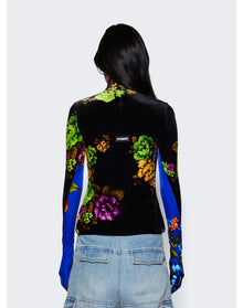 Vetements | Women | Velvet Styling Top With Gloves | Floral