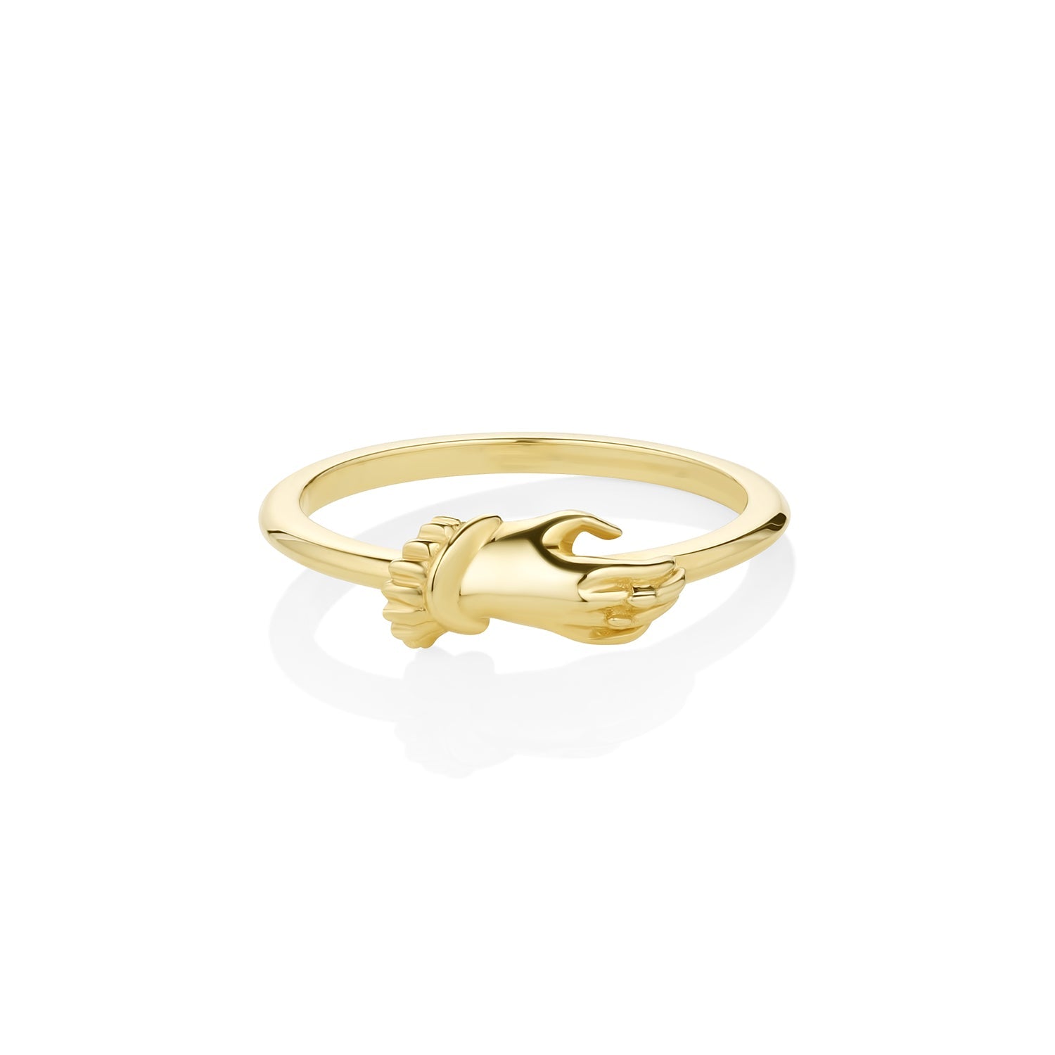 Women | Victorian Hand Ring | 14k Yellow Gold