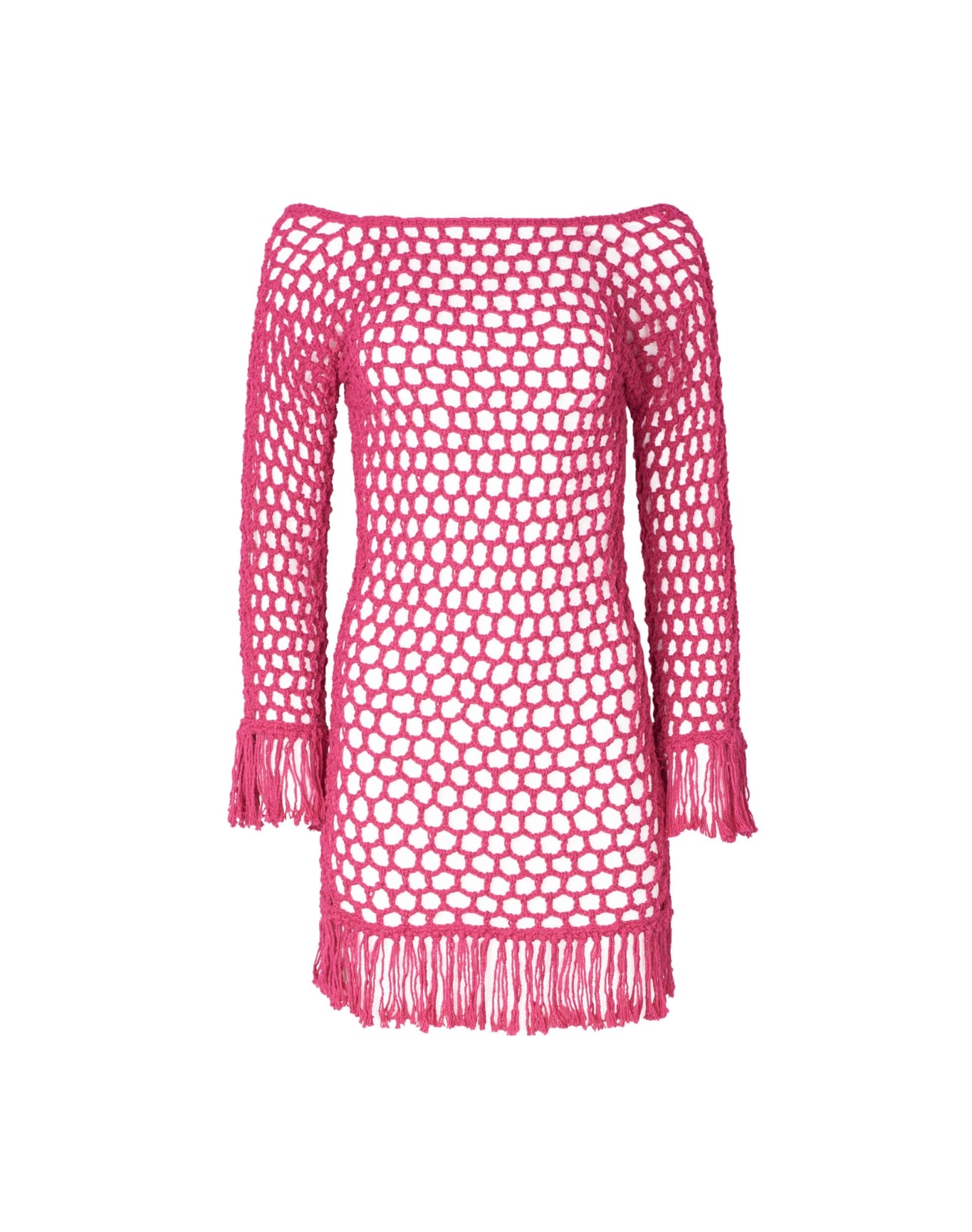 Violet Crochet Mini Dress | Fuchsia