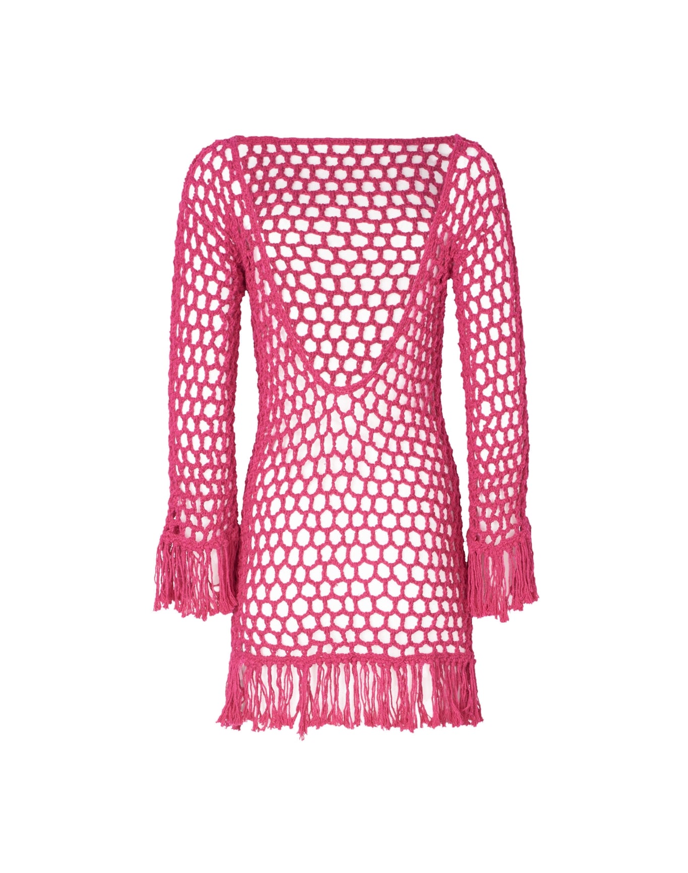 Violet Crochet Mini Dress | Fuchsia