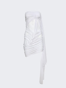 Women | Di Petsa | Wet Look Mini Dress | White