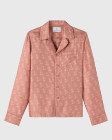 Womens | Silk Pyjama Shirt | Pink