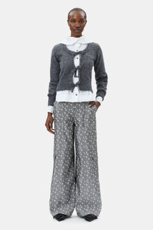Acetate Jacquard Cargo Pants | Smoked Pearl