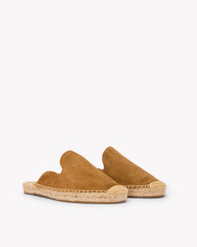 Women's Smoking Mule Espadrille | Suede | Miel Brown - Women's Espadrilles - Miel Brown - Soludos - 
