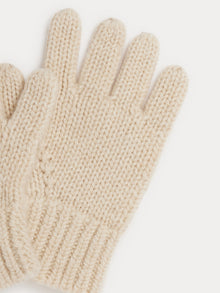 Girl | Birk Ribbed Gloves | Natural