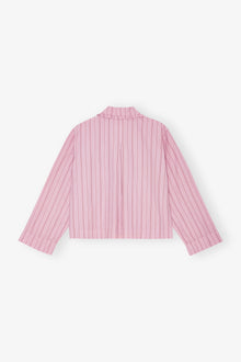 Stripe Cotton Pyjama Shirt | Lilac Sachet