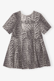 Cotton Tweed Mini Dress | Leopard