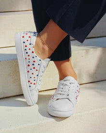 Womens | Ibiza Classic Sneaker | Embroidery | Oasis White/Hearts