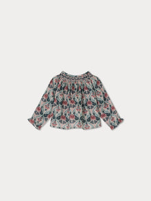 Girl | Griotte Smocked Blouse | Fig