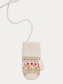 Girl | Dhuri White Wool Mittens | Ecru