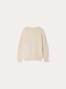 Girl | Anumati Dog Pattern Sweater | Natural White