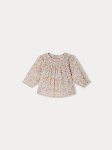 Girl | Griotte Blouse In Orange Liberty Fabric | Orange Flowers