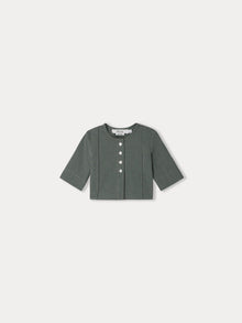 Boy | Gani Checkered Tunic | Green Grey